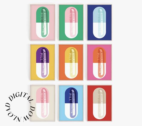 Pill Decor, Medical Themed Parties, Bottle Wall, Dorm Walls, Pill Bottles, Chill Pill, College Apartment, College Dorm, Digital Wall