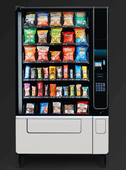 Snack Vending Machines & Dispensers for Sale| Vending.com Chips Lays, Healthy Vending Machines, Food Vending Machines, Soda Vending Machine, Vending Machines For Sale, Vending Machine Snacks, Snack Machine, Vending Machine Business, Coffee Vending Machines