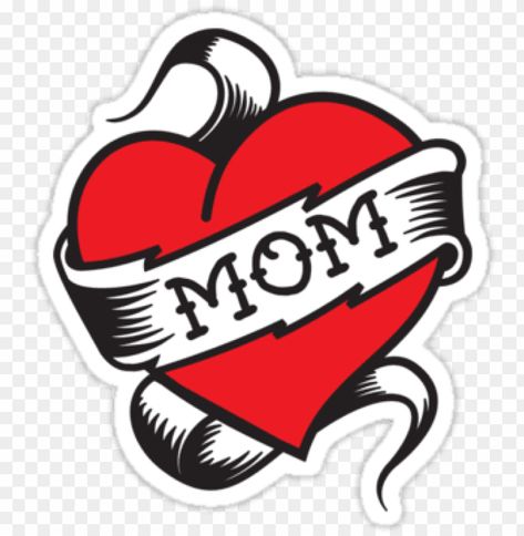 I Love My Mom Tattoo, Mom Symbol, I Love Mom Tattoo, Love Mom Tattoo, Tattoo Mother, Horizontal Illustration, Desenhos Old School, Mom Heart Tattoo, Tattoo Png