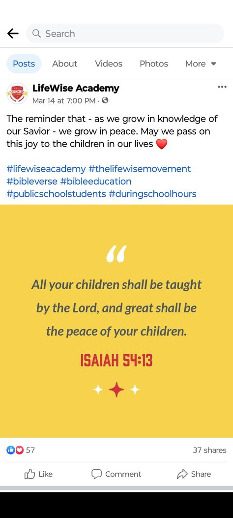 Lifewise Academy, Isaiah 54, Our Savior, Public School, Our Life, Bible Verses, Bible, Education