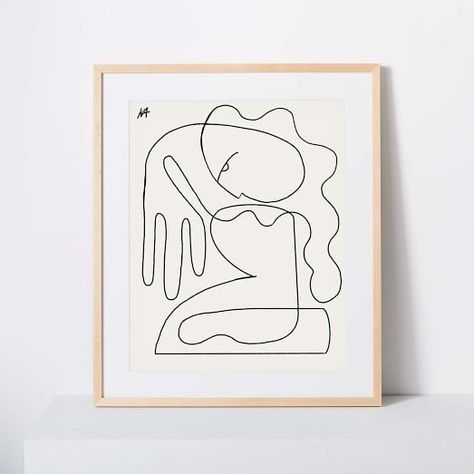 Drawings for Sale | Shop Modern Wall Art | West Elm Kate Arends, Line Drawing Wall Art, Drawing Wall Art, Drawing Wall, Minimalist Beauty, Small Artwork, Photography Prints Art, Contemporary Wall Art, Painting Class