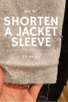 How To Hem Suit Jacket Sleeves, Shorten Blazer Sleeves Diy, How To Shorten Blazer Sleeves, How To Shorten Sleeves On A Jacket, How To Shorten Sleeves That Are Too Long, Sleeves Too Long Hack, How To Shorten Sleeves, Hack Clothing, Shorten Sleeves