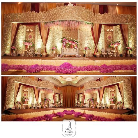 Palembang Wedding, Married Decor, Wedding Dais, Wedding Rose Gold Theme, Hindu Wedding Decorations, Dekorasi Wedding, Reception Stage Decor, Indonesian Wedding, Dream Wedding Reception