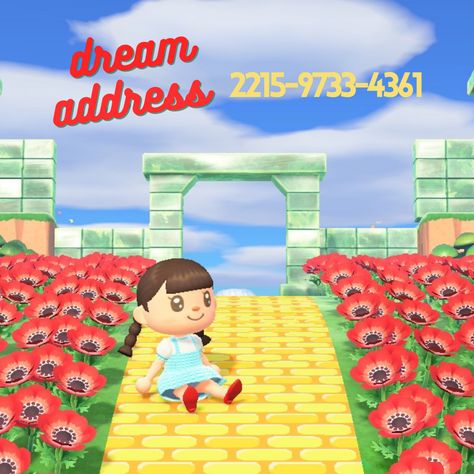 Welcome to OZ! Acnh Wizard Of Oz Designs, Acnh Wizard Of Oz, Disney Codes, Scarecrow Wizard Of Oz, Acnh Kidcore, Nintendo Switch Animal Crossing, Dream Address, Animal Crossing Guide, Acnh Codes