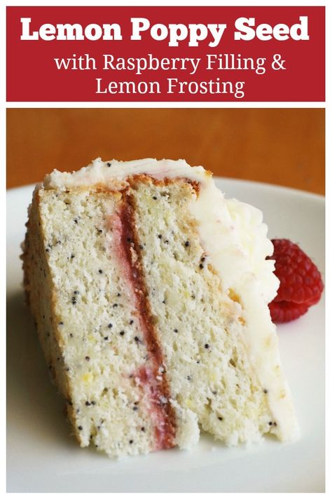 Raspberry Curd, Lemon Poppy Seed Cake, Sugar Addict, Butter Cakes, Curd Filling, Lemon Poppyseed Cake, Seed Cake, Poppy Seed Cake, Lemon Buttercream