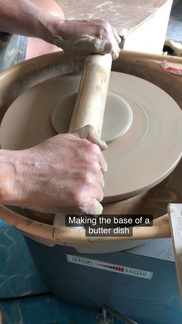 Pottery Butter Dishes, Ceramics Pottery, Rolling Pin, Butter Dish, Handmade Artisan, Looking Forward, Stoneware, Rolls, Butter