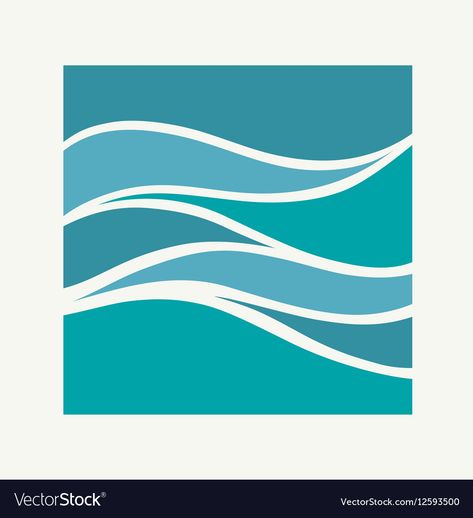 Wave Logo Design Ideas, Waves Graphic Design, Water Graphic Design, Aqua Logo, Water Vector, Water Icon, Wave Logo, Wave Illustration, Desain Buklet