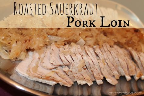 Recipe For Sauerkraut, Pork Loin Oven, Pork Loin Recipes Oven, Pork Roast And Sauerkraut, Pork Loin Crock Pot Recipes, Baked Pork Loin, Boneless Pork Roast, Crockpot Pork Loin, Roasted Pork Tenderloins