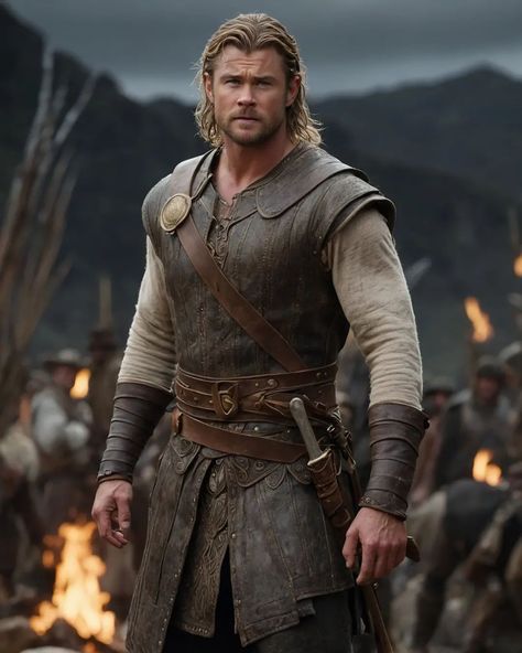 Chris Hemsworth as a Old Age Warrior #aiart #art #chris #chrishemsworth #warrior #oldage Macbeth Poster, Viking Warrior Men, Dragon Blade, Saving And Investing, Viking Character, Alice Book, Ripped Body, Oldest Human, Investing Tips