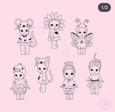 Kewpie Tattoo, Angel Cartoon, Angel Sketch, Cherub Tattoo, Flash Tattoo Designs, Cute Little Tattoos, Kewpie Dolls, Tattoo Project, Baby Tattoos