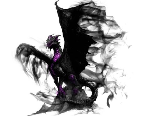 Shadow Elemental Art, Shadow Dragonborn, Shadow Dragon Tattoo, Shadow Dragon Dnd, Shadow Dragon Art, Dnd Shadow, Nightmare Dragon, Shadow Beast, Dragon Shadow