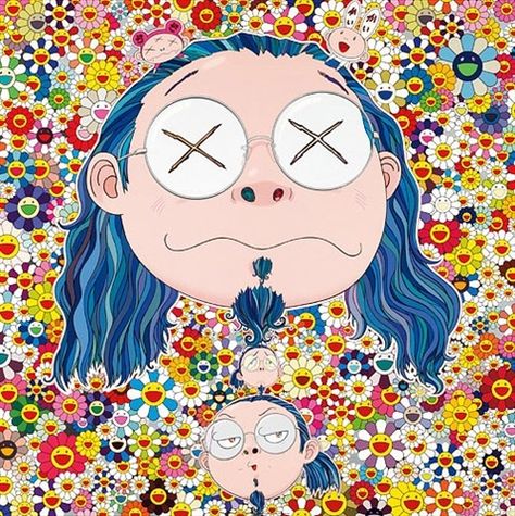 Takashi Murakami, Superflat Takashi Murakami Prints, Murakami Artist, Takashi Murakami Art, Self Portrait Art, Superflat, L'art Du Portrait, Jeff Koons, Takashi Murakami, Art Japonais