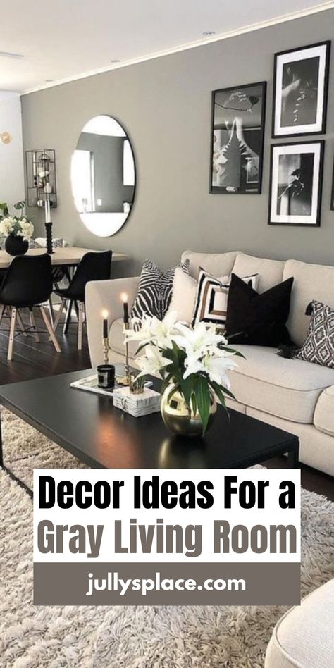 gray living room White Wall Gray Couch Living Room, Charcoal Couch Styling Living Rooms, Greylivingroom Ideas, Living Rooms With Grey Walls, Leaving Room Wall Decor Ideas, Grey Living Room Ideas Color Schemes Gray Interior Design, Grey Living Room Decorating Ideas, Living Room Designs Grey Walls, Gray Living Room Wall Decor