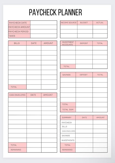 Paycheck Budget,biweekly Budget ,finance Binder,budget by Paycheck,paycheck, Financial Planning,zero Based Budget,biweekly Budget - Etsy Budget Binder Templates, Money Stuffing Binders, Budget Binder Free Printables, Paycheck Planner, Zero Based Budget, Biweekly Budget, Budget By Paycheck, Money Saving Methods, Paycheck Budget