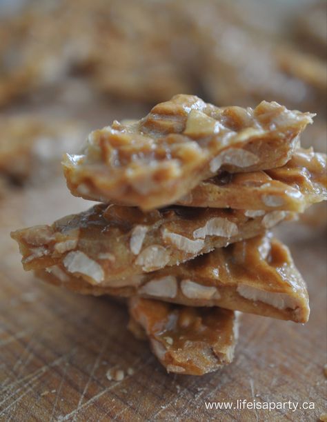 Coconut Brittle Recipes, Coconut Brittle, Cornflake Candy, Almond Joys, Cashew Brittle, Nut Brittle, Candy Homemade, Breakfast Gift Basket, Coconut Recipe