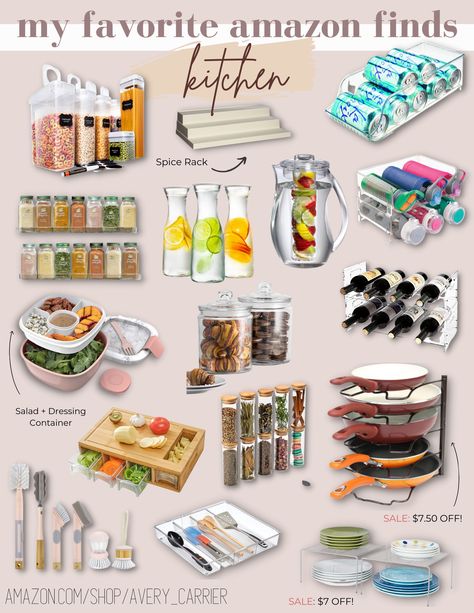 Kitchen Amazon Finds, Amazon Kitchen Decor, Must Have Kitchen Items, Organization Supplies, Quick Organization, Dream Pantry, Cleaning Organization, Amazon Kitchen Must Haves, Kitchen Favorites