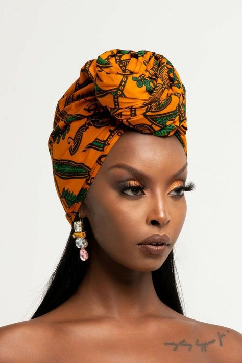 African Hair Wrap, Headwrap Tutorial, Head Wrap Styles, Hair Wrap Scarf, Hair Scarf Styles, Mode Turban, Head Scarf Styles, African Head Wraps, Head Wrap Scarf