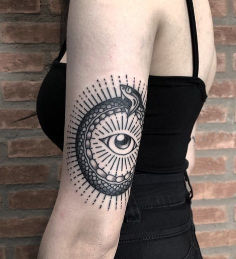 All Seeing Eye Chest Tattoo, Chest Eye Tattoo, Simple Tats, Traditional Black Tattoo, Chest Tattoo Ideas, Ouroboros Tattoo, Nouveau Tattoo, Chest Hair, God Tattoos