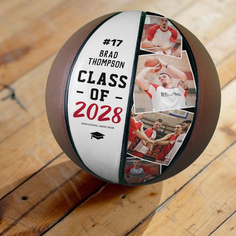 Basketball Graduation Party Ideas, Photo Basketball, Basketball Senior Pictures, Best Graduation Gifts, Star Students, Personalized Basketball, Graduation Presents, Basketball Gifts, Customized Photo Gifts