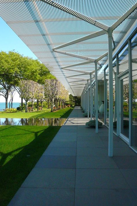 House Trellis, Canopy Architecture, Fisher Island, Covered Walkway, Backyard Canopy, Wedding Canopy, Garden Canopy, Steel Canopy, Apple Trees