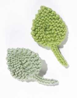 Yarn and Patterns for Knitting and Crochet Knit Embellishments, Leaf Knitting Pattern, Knitting Flowers, Leaves Crochet, Knitted Flower Pattern, Knit Flowers, Knitted Bunnies, Knitting Gifts, Yarn Creations