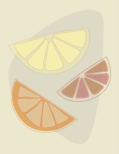 Citrus Illustration, January Bujo, Background Fruit, Geometric Illustration, Weird Jewelry, Fruit Painting, Movie Prints, Orange Design, Tangerine Orange