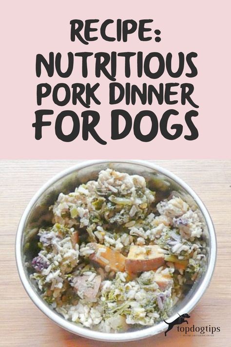 Ground Pork Dog Food Recipes, Homemade Pork Dog Food Recipes, Homemade Dog Food With Pork, Pork Dog Food Recipes, Puppy Recipes, Dog Meals, Pet Recipes, Cook Dog Food, Animal Treats