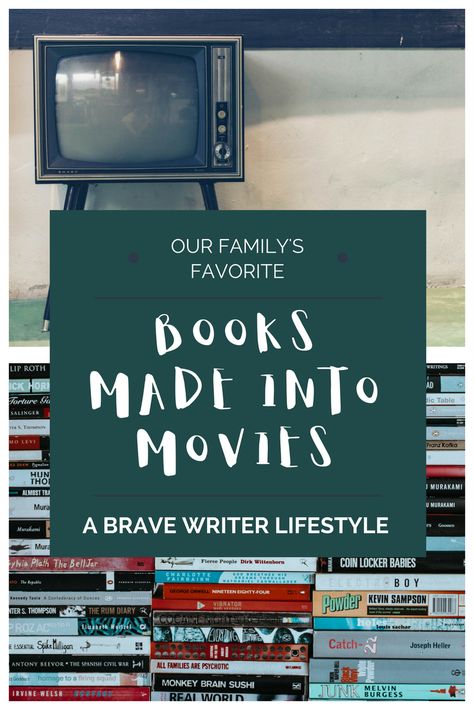 Books made into movies are some of our favorite family fun nights. Movie watching has become a big part of our family's culture and mixing movies with literature is the best! This post is a huge list of our favorite books to movies.  via @aliciahutch Books Made Into Movies, Educational Movies, Books To Movies, Homeschool Literature, The Rum Diary, Books Turned Into Movies, Reading Suggestions, Homeschooling Activities, Brave Writer