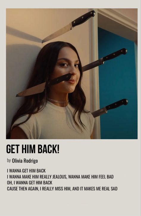 Olivia Rodrigo Poster Get Him Back, Olivia Rodrigo Song Poster, Get Him Back, Olivia Rodrigo Get Him Back, Songs Olivia Rodrigo, Get Him Back Olivia Rodrigo, Olivia Rodrigo Polaroid, Olivia Poster, Olivia Rodrigo Songs