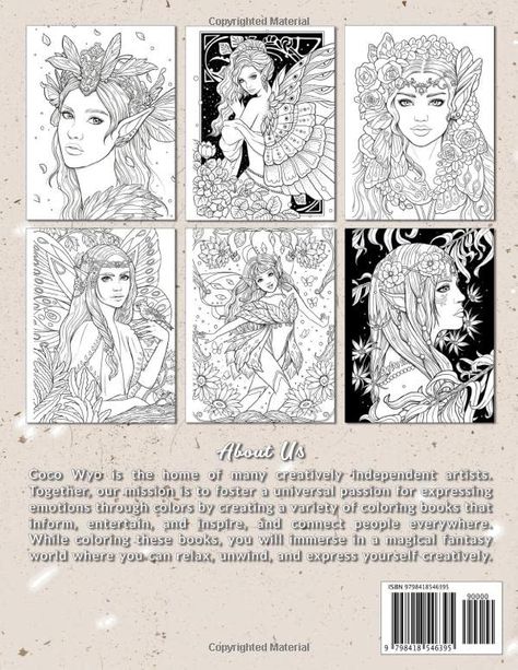 Beauties in Fairyland Coloring Book: Coloring Book for Women, Featuring Beautiful Illustration of Fairies, Hairstyles,... for Relaxation and Stress Relief: Wyo, Coco: 9798418546395: Books: AmazonSmile Fairies Hairstyles, Coco Wyo Coloring, Jack Harrison, Coco Wyo, Book For Women, Book Enthusiast, Colouring Printables, Beautiful Illustration, Adult Colouring