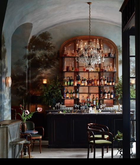 photo @ditteisager @roman_and_williams_ Veronika bar Roman And Williams, Gorgeous Interiors, Wall Ceiling Lights, Interior Design Magazine, Wall Ceiling, Glass Molds, Glass Light, Glass Lighting, The Bar