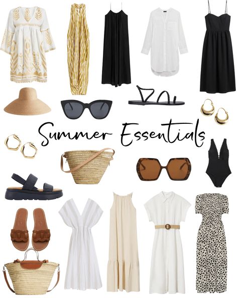 Summer Holiday Capsule Wardrobe, Summer Holiday Clothes, Asia Holiday, Europe Travel Outfits Summer, Classic Summer Outfits, 2024 Lookbook, Camper Remodeling, Holiday Capsule Wardrobe, Holiday Outfits Summer