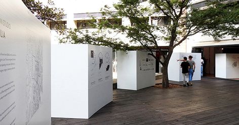 blanciak designs outdoor exhibition ... Outdoor Exhibition, Dotted Circle, Art Galleries Design, University Of Sydney, Interior Design School, Social Housing, Space Architecture, Environmental Design, Exhibition Space