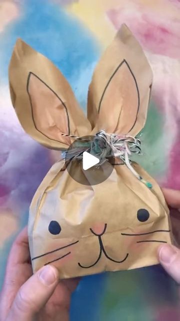 Easter Egg Bags Diy, Easy Diy Easter Baskets, Easter Bunny Paper Bag Craft, Easter Bags Preschool, Paper Bag Bunnies, Paper Bag Easter Basket, Paper Bag Rabbit, Paper Bag Easter Bunny, Paper Bag Bunny