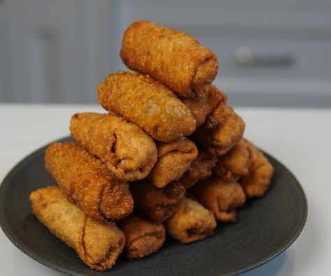 Big Mac Egg Rolls Big Mac Egg Rolls, Parmesan Chicken Wings, Japanese Beef, Garlic Parmesan Chicken Wings, Braised Pork Belly, Beef Bowls, Egg Roll Wrappers, Quick Easy Desserts, Garlic Parmesan Chicken