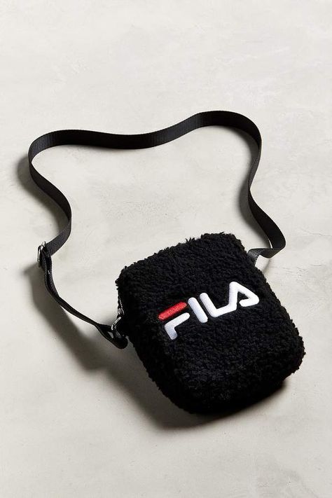 FILA UO Exclusive Sherpa Mini Messenger Bag Mini Backpack Outfit, Fila Bag, Backpack Outfit, Mini Messenger Bag, Mini Backpack, Designer Brands, Messenger Bag, Zip Pockets, Urban Outfitters