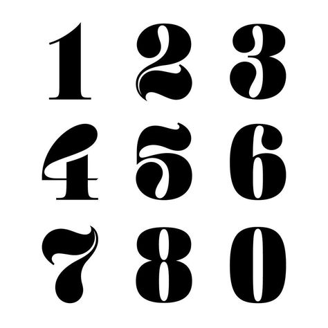 Stephen Pies on Instagram: “Final vector numerals, without six, which is similar to nine. I keep accidentally saving these as “numberals” and the name is growing on…” Fancy Numbers Fonts, Sign Lettering Fonts, Fancy Numbers, Lettering Logotype, Typography Creative, Numbers Typography, Number Vector, Number Graphic, Number Fonts