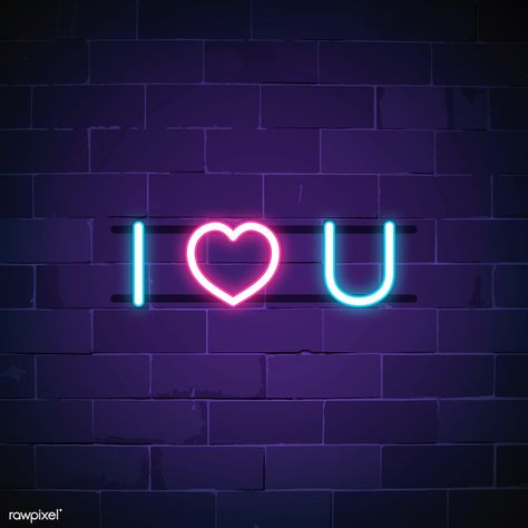 I love you neon sign vector | free image by rawpixel.com / NingZk V. I Love You Neon Sign, Cat Design Illustration, Neon Signs Quotes, I Love You Signs, Neon Quotes, Neon Sign Art, Neon Words, Valentines Day Background, Wedding Neon Sign