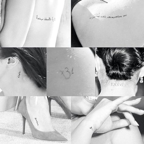 her tattoos <3 Demi Lovato Tattoos, Selena Gomez Tattoo, Ink Link, Small Quote Tattoos, Small Home Decor, Ear Art, Selena G, Stylist Tattoos, Tattoo Feminina