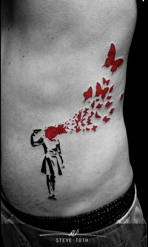 Banksy Tattoo, Acab Tattoo, Tatuaje Trash Polka, Trash Polka Tattoo Designs, Skull Rose Tattoos, Bull Tattoos, Demon Tattoo, Wicked Tattoos, Biomechanical Tattoo