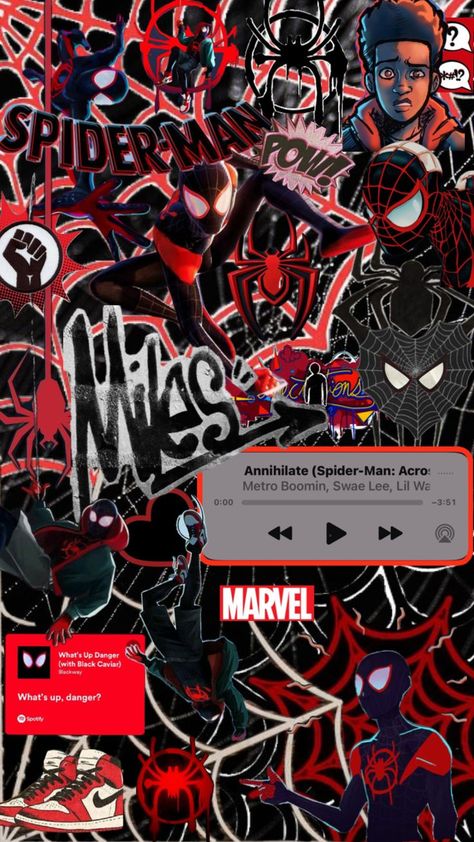 Spiderman Stickers, Spiderman And Spider Gwen, Marvel Phone Wallpaper, All Spiderman, Spider Men, Whatsapp Wallpapers Hd, Miles Spiderman, Image Spiderman, Spiderman Theme