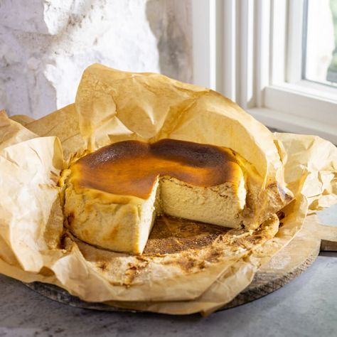 Brandied Pumpkin Basque-Style Cheesecake Recipe - Magnolia Magnolia Table Recipes, Baking Project, Toasted Marshmallow, Culinary Skills, Pumpkin Cheesecake, San Sebastian, Easy Cake, Cheesecake Recipes, Pumpkin Pie