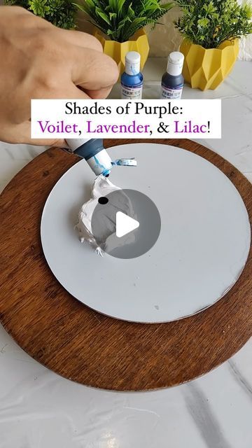 Pooja Chimurkar Ninawe | Award 🏆Winning Nagpur Baker on Instagram: "Here it is👇🏻  **Let’s learn the difference between violet, lavender, and lilac:**  1. Mix 3 drops of sky blue, 3 drops of pink, and 1 drop of red to create violet.  2. Add whipped cream (or white color) to violet to achieve a shade of lavender.  3. Add a small drop of red to lavender to get lilac.  Which colour should I make next ? Comment 👉   Follow @bakemydaycookingstudio for more such amazing content✅  #reels #reelsinstagram #bakers #bakersofinstagram #bakinglove #bakingfromscratch #baking #icingcolour #colours #cakedecorating" Lavender Colour Cake, Lilac Cake, Violet Cake, Violet Cakes, Lavender Cake, Colorful Cakes, Lilac Color, Lavender Color, Gel Color