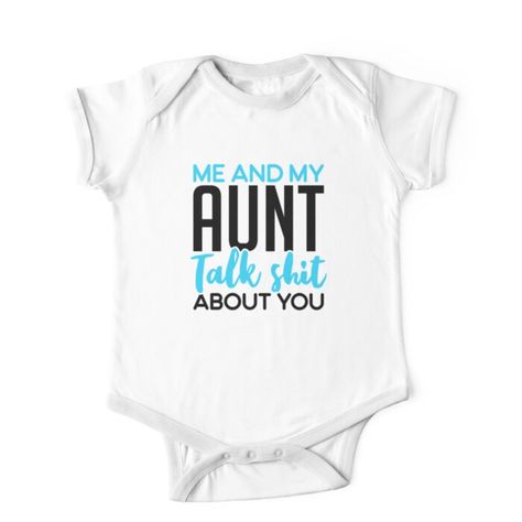 Aunt Shirts For Babies, Auntie Baby Onesies, Auntie Clothes, Aunt And Nephew Shirts, Funny Baby Outfits, Funny Aunt Onesie, Auntie Onesie, Baby Onsies Ideas