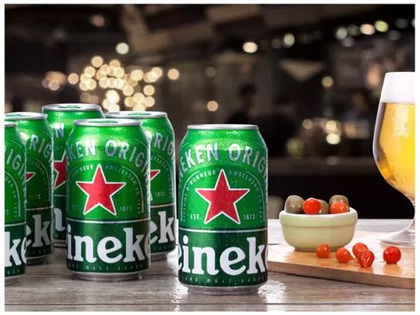 Cerveja Heineken Premium Puro Malte Pilsen Lager - 12 Unidades Lata 350ml - Magazine Voceflavio Johnnie Walker, Mountain Dew, Soda Can, Beverage Can, Magazine, Drinks, Canning