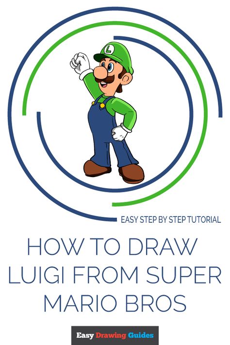 Mario And Luigi Drawing, Luigi Drawing, How To Draw Mario, Blending Colored Pencils, Art Sets For Kids, Drawing Guides, Drawing Tutorials For Kids, Popular Cartoons, Drawing Tutorial Easy