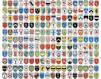 Coats of arms representing Irish clans Irish Clans, Irish Last Names, Genealogy Ireland, Irish Surnames, Irish Genealogy, Family Symbol, Irish Coat Of Arms, Irish Ancestry, Irish Names