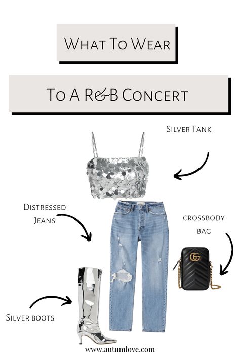 R&b Outfits Party, Marc Anthony Concert Outfit, Outfits For R&b Concert, Rnb Festival Outfit, Snoop Dogg Concert Outfit Women, 80s R&b Fashion, What To Wear To A R&b Concert, R B Concert Outfit Night, Rnb Concert Outfit