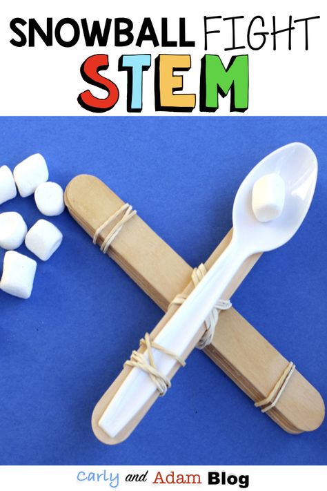 Stem For Elementary Students, Marshmallow Activities For Kids, Stem Snow Activities, Snow Themed Stem Activities, Build A Sled Stem Challenge, Marshmallow Stem Challenge, Snowball Catapult Stem Challenges, Toothpick And Marshmallow Stem Challenge, Steam Activities Elementary