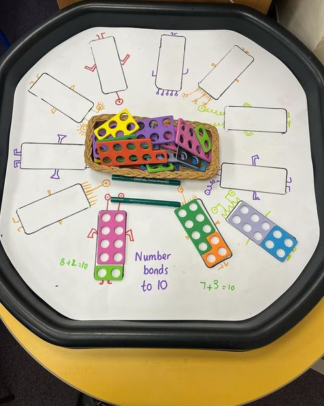 Maths ✨ Number bonds to 10 consolidation. Using @earlyyearsresources Mini tuff tray paper ✨ use code MAY10 for 10% off the paper 👌🏼 … | Instagram Addition Year 1, Year 1 Math Activities, Maths Games Year 1, Adding To 10 Activities, Number Bonds Tuff Tray, Eyfs Numeracy Activities, Whatever Next Eyfs Activities Ideas, Number Block Activities, Maths Activities Year 1